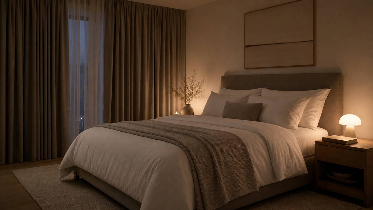 Chambre minimaliste propice au sommeil