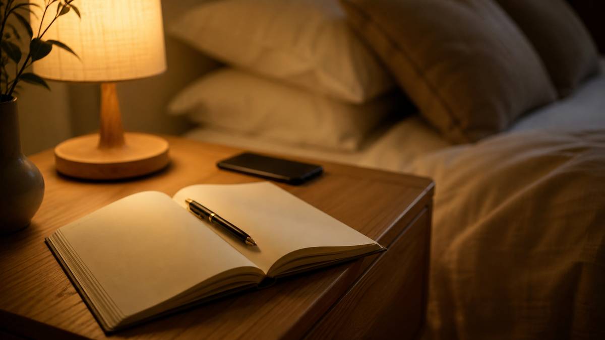 Routine du soir calme pour limiter les ruminations