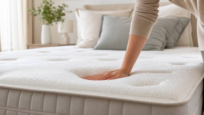 Tester la fermetu00e9 du2019un matelas avant achat